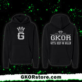 GKOR Brand: "Crowned G" Premium Adult Hoodie (Blk/Wht)