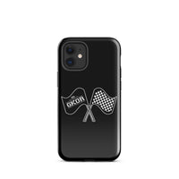 GKOR Motor Sport: "Retro Flags" Tough Case for iPhone® (Blk/Wht)