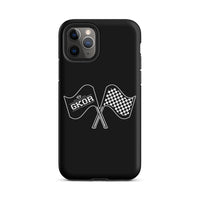 GKOR Motor Sport: "Retro Flags" Tough Case for iPhone® (Blk/Wht)