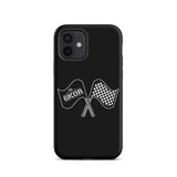 GKOR Motor Sport: "Retro Flags" Tough Case for iPhone® (Blk/Wht)