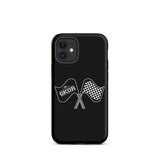 GKOR Motor Sport: "Retro Flags" Tough Case for iPhone® (Blk/Wht)