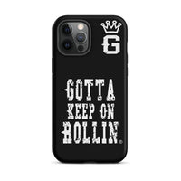 "Gotta Keep On Rollin" Tough Case for iPhone® (Blk/Wht)