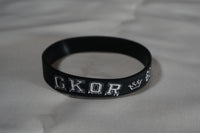GKOR Brand: 2pc. - 1/2" Silicone Bracelet (Blk/Wht)
