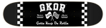 GKOR Brand: "Motor Sport" Skateboard Deck (Logo Series) BLACK