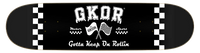 GKOR Brand: "Motor Sport" Skateboard Deck (Blk/Wht)