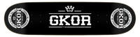 GKOR Brand: "Survivor Crest" Skateboard Deck (Logo Series) Blk/Wht