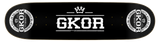 GKOR Brand: "Survivor Crest" Skateboard Deck (Blk/Wht)