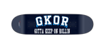GKOR Brand: "Blood, Sweat & Tears University" Skateboard Deck (TEARS)