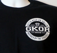 GKOR Brand:  Premium - Unisex T-Shirt "Survivor Crest" (Blk/Wht)