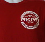 GKOR Brand:  "Survivor Crest" Premium Adult T-shirt (Blk or Red)